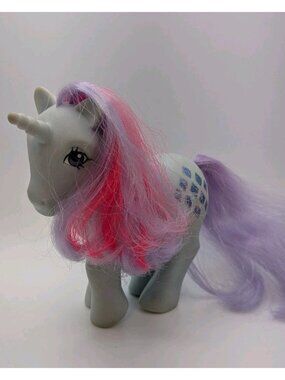 VINTAGE My Little Pony MLP G1 1984 Sparkler Unicorn Blue Diamonds Glitter